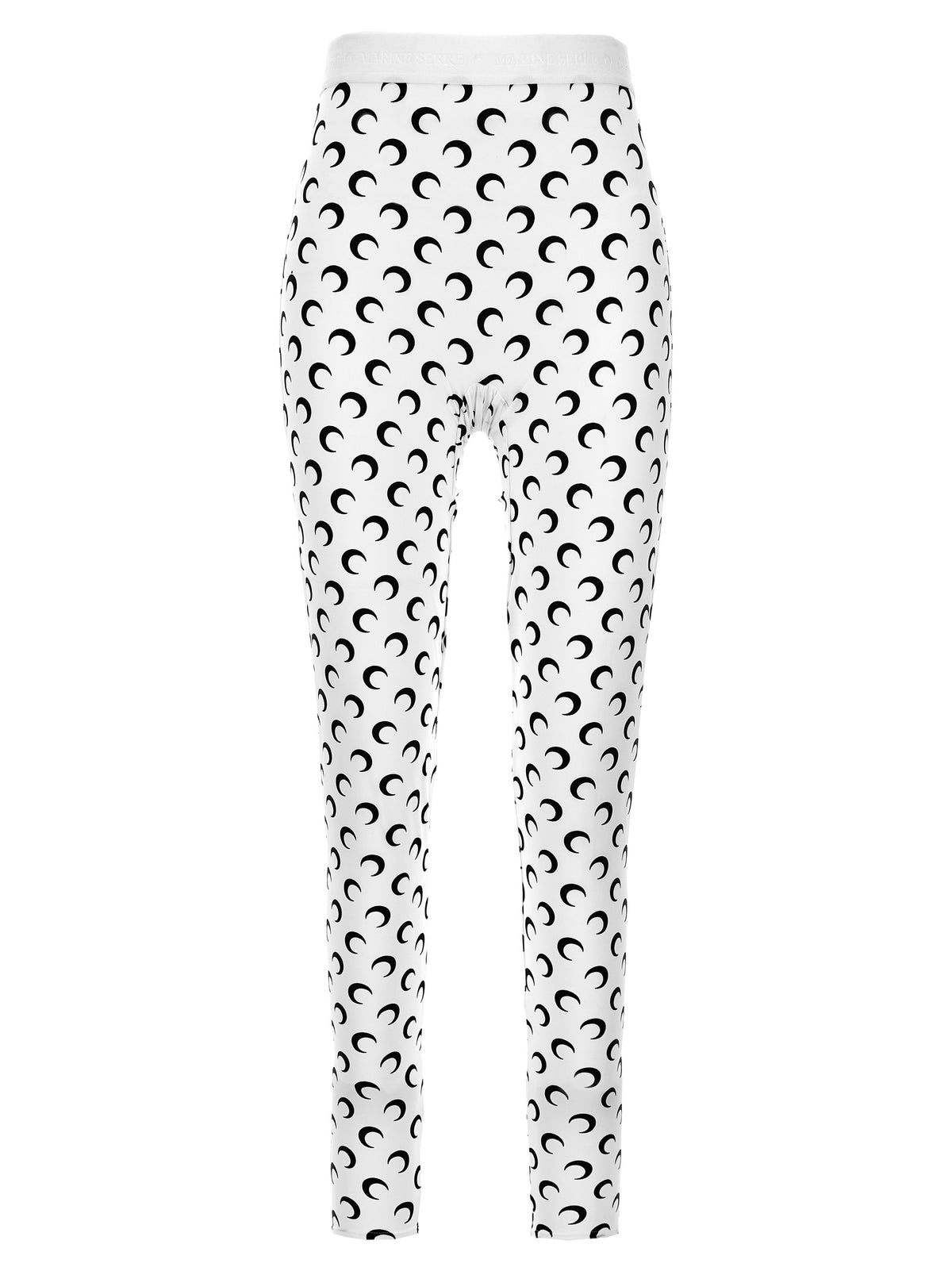 Marine Serre Bicolor Polyamide Leggings - Moon Printed Jersey