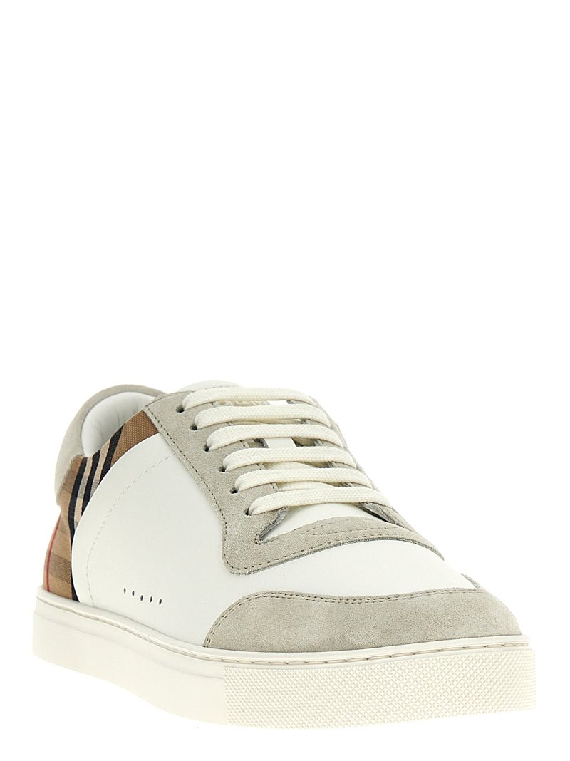 Burberry Multicolor Leather Low Top Sneakers