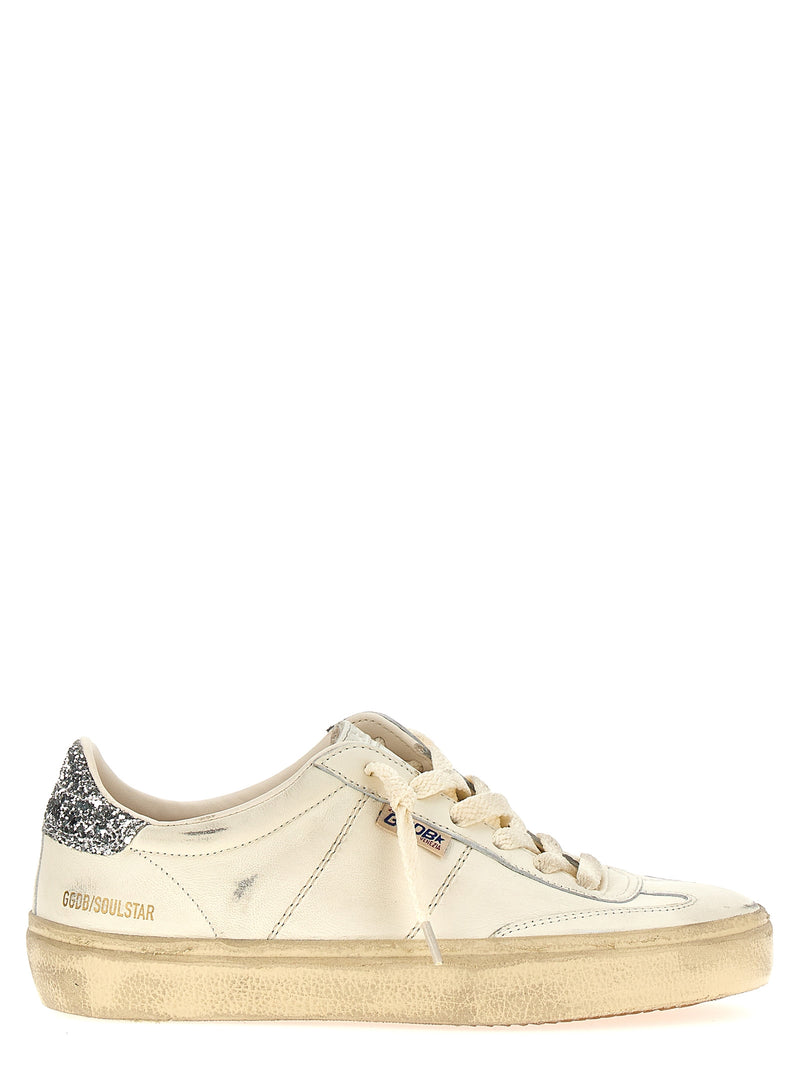 Golden Goose Soul Star White Lamb Leather Low Top Sneakers