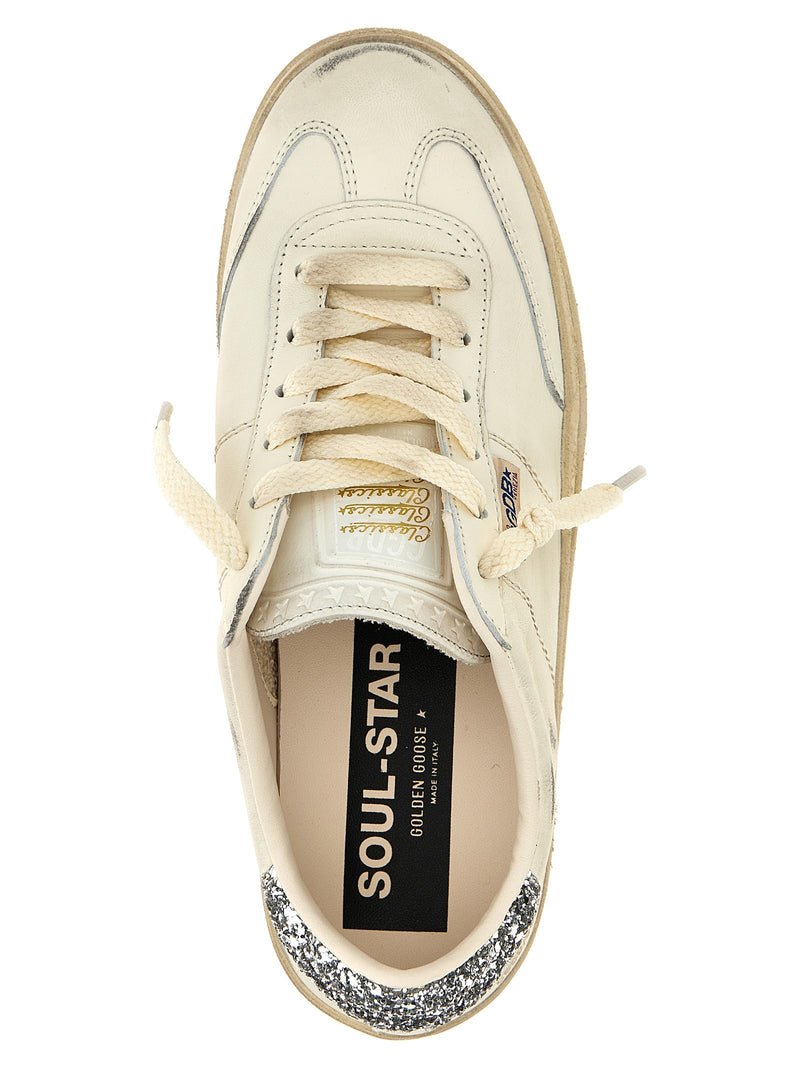 Golden Goose Soul Star White Lamb Leather Low Top Sneakers