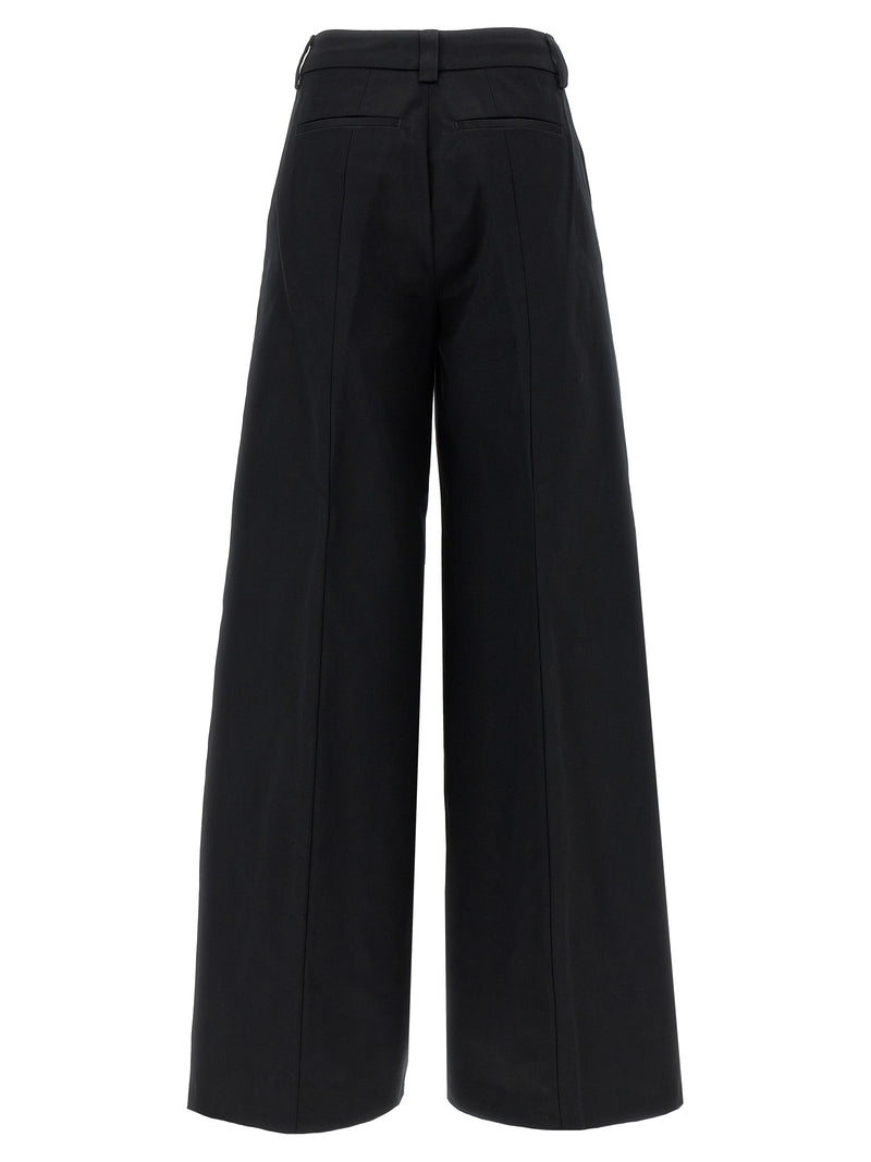 THELATEST Alma Black Cotton Casual Pants for Women