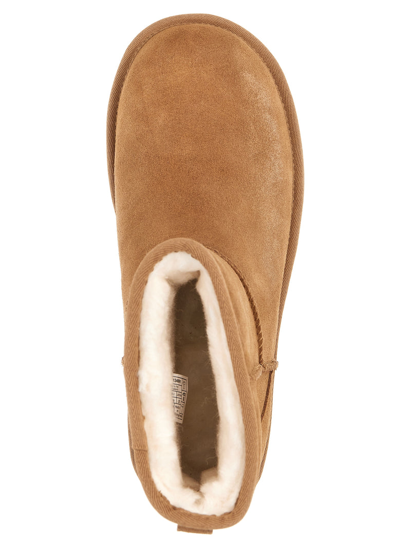 UGG Classic Mini Platform Brown Cowhide Ankle Boots for Women