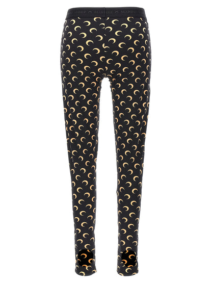 Marine Serre Black Polyamide Leggings