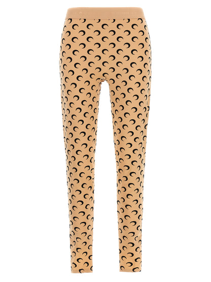 Marine Serre Beige Polyamide Leggings