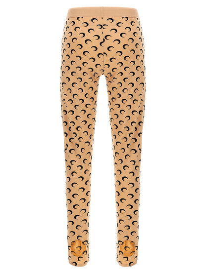 Marine Serre Beige Polyamide Leggings