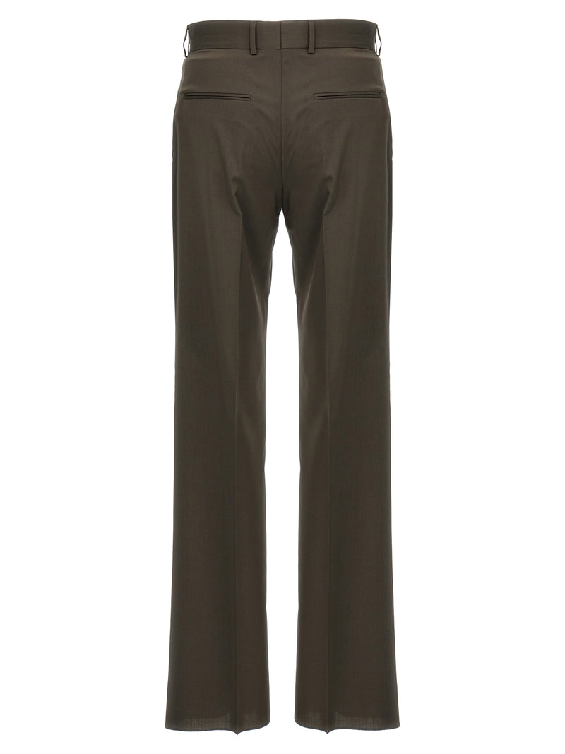 Fendi Cipresso Bicolor Wool Dress Pants for Men