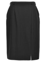 Jupe midi Dolce & Gabbana en laine vierge noire