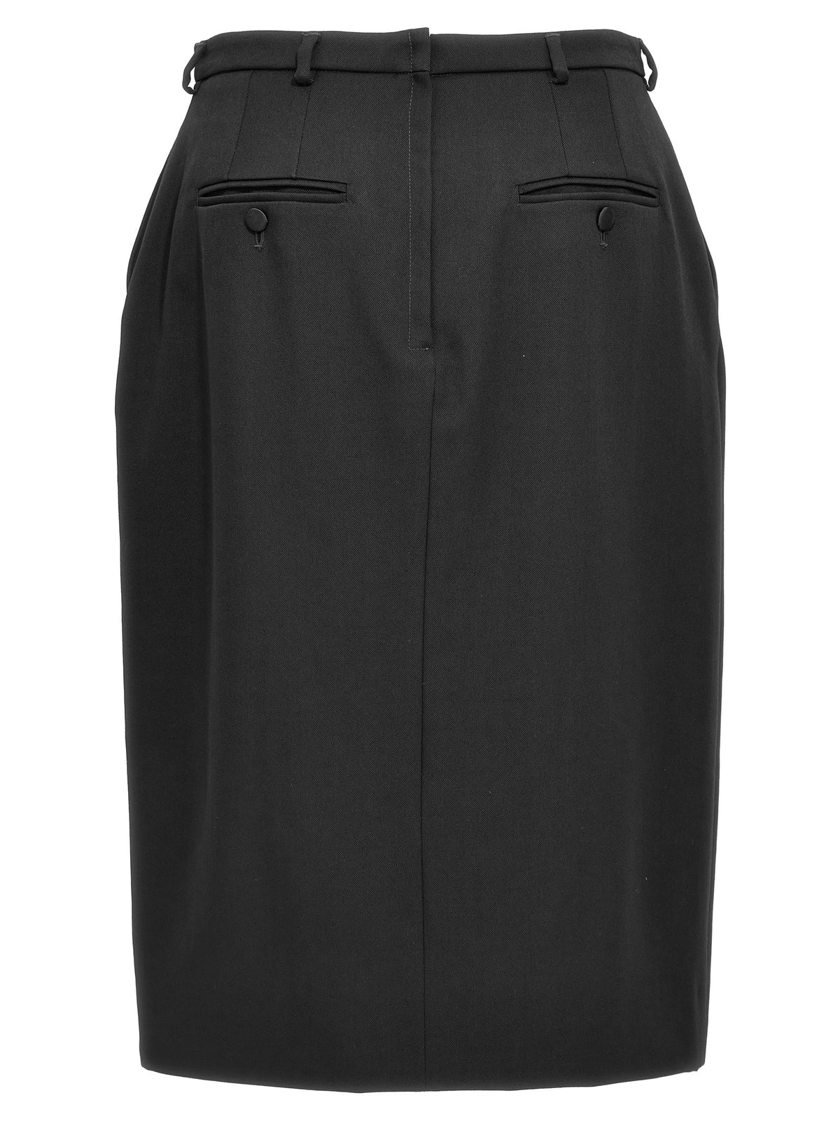 Jupe midi Dolce & Gabbana en laine vierge noire