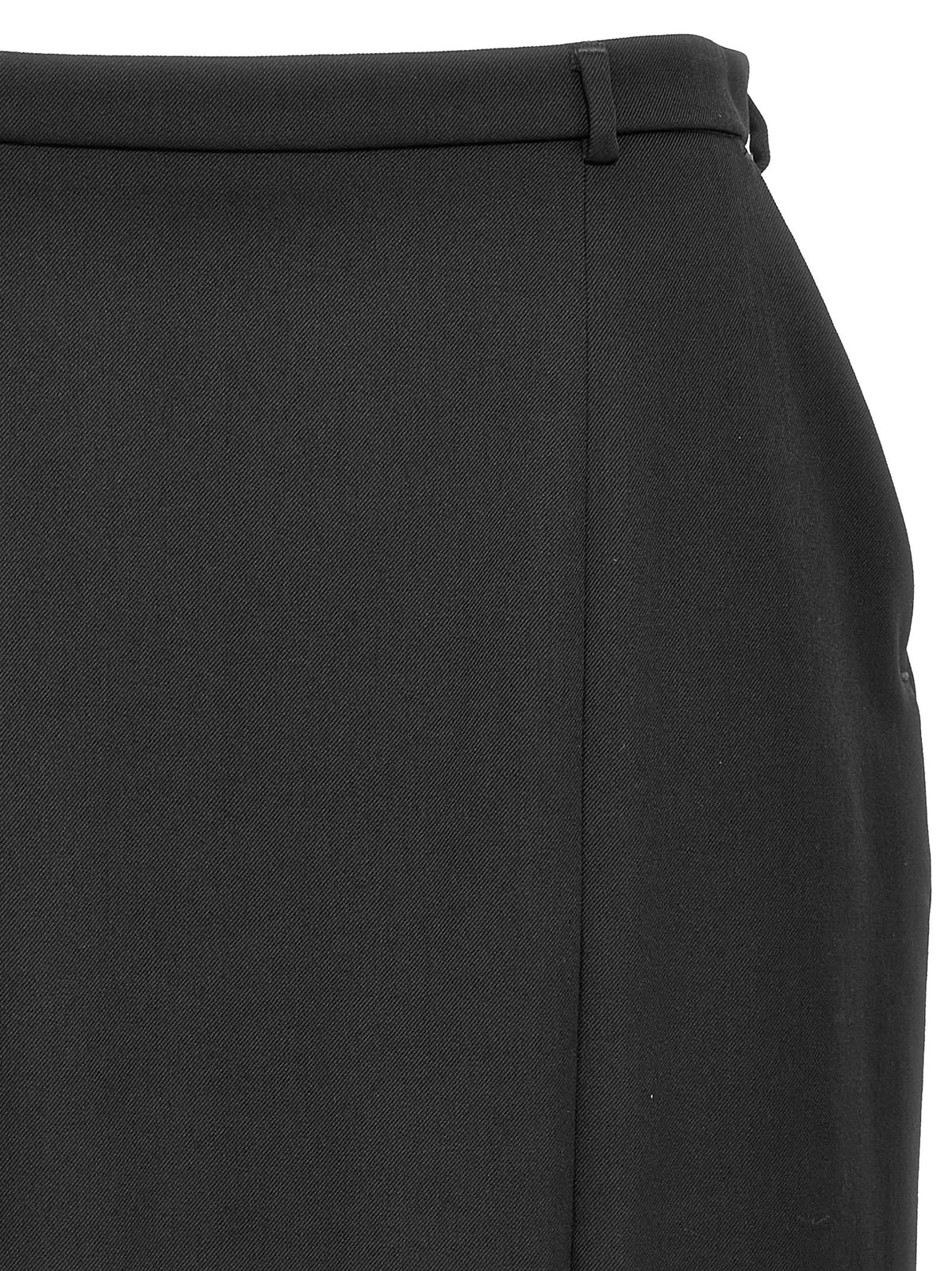 Jupe midi Dolce & Gabbana en laine vierge noire