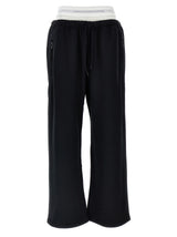 T BY ALEXANDER WANG Black Cotton Joggers (Workout Pants)