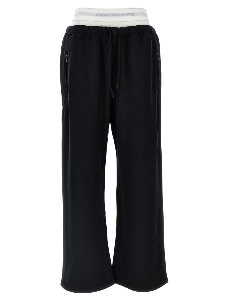 T BY ALEXANDER WANG Black Cotton Joggers (Workout Pants)