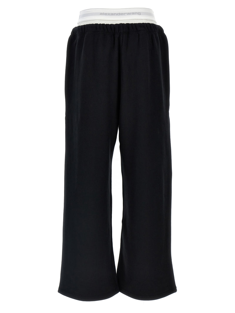 T BY ALEXANDER WANG Black Cotton Joggers (Workout Pants)