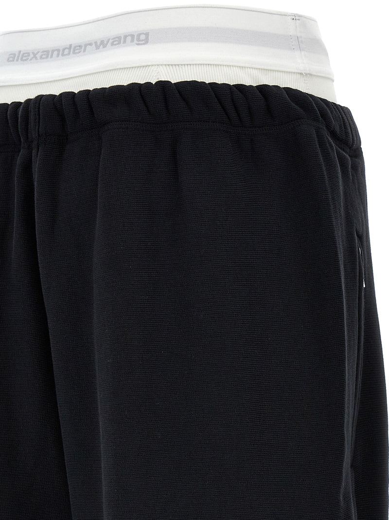 T BY ALEXANDER WANG Black Cotton Joggers (Workout Pants)