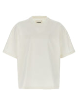 T-shirt en coton blanc Jil Sander