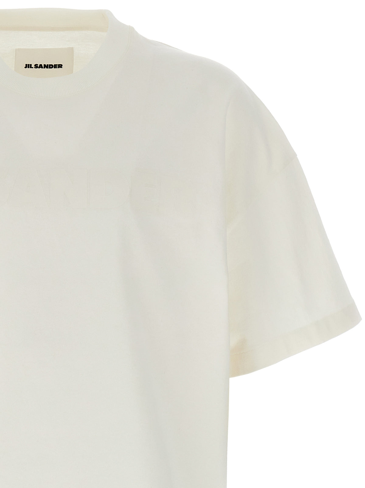 T-shirt en coton blanc Jil Sander