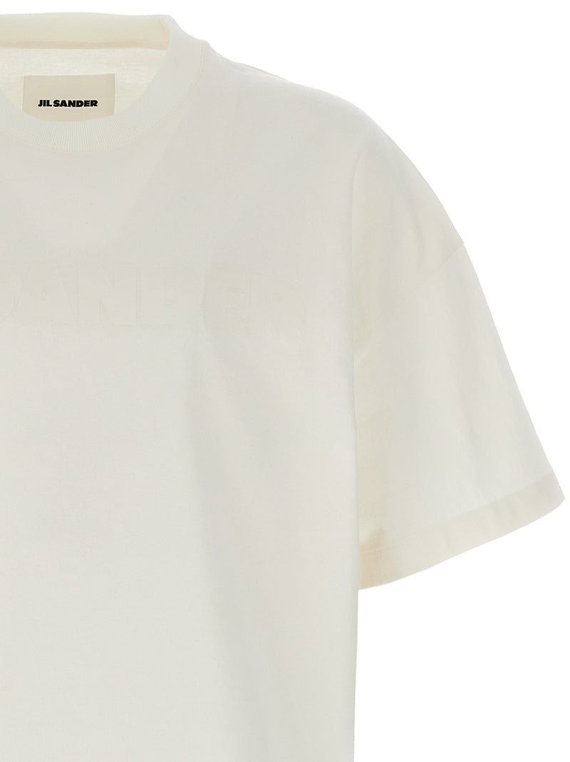 T-shirt en coton blanc Jil Sander