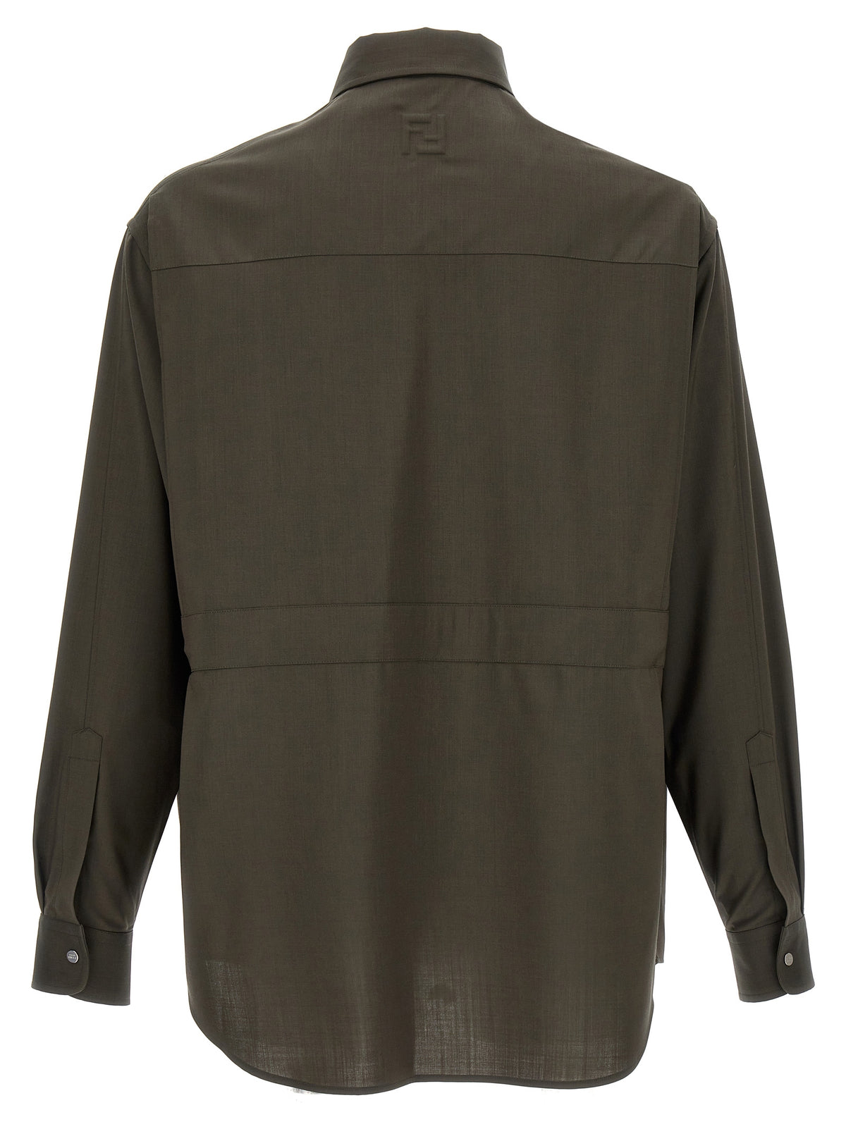 Fendi Bicolor Wool Blouse - Green