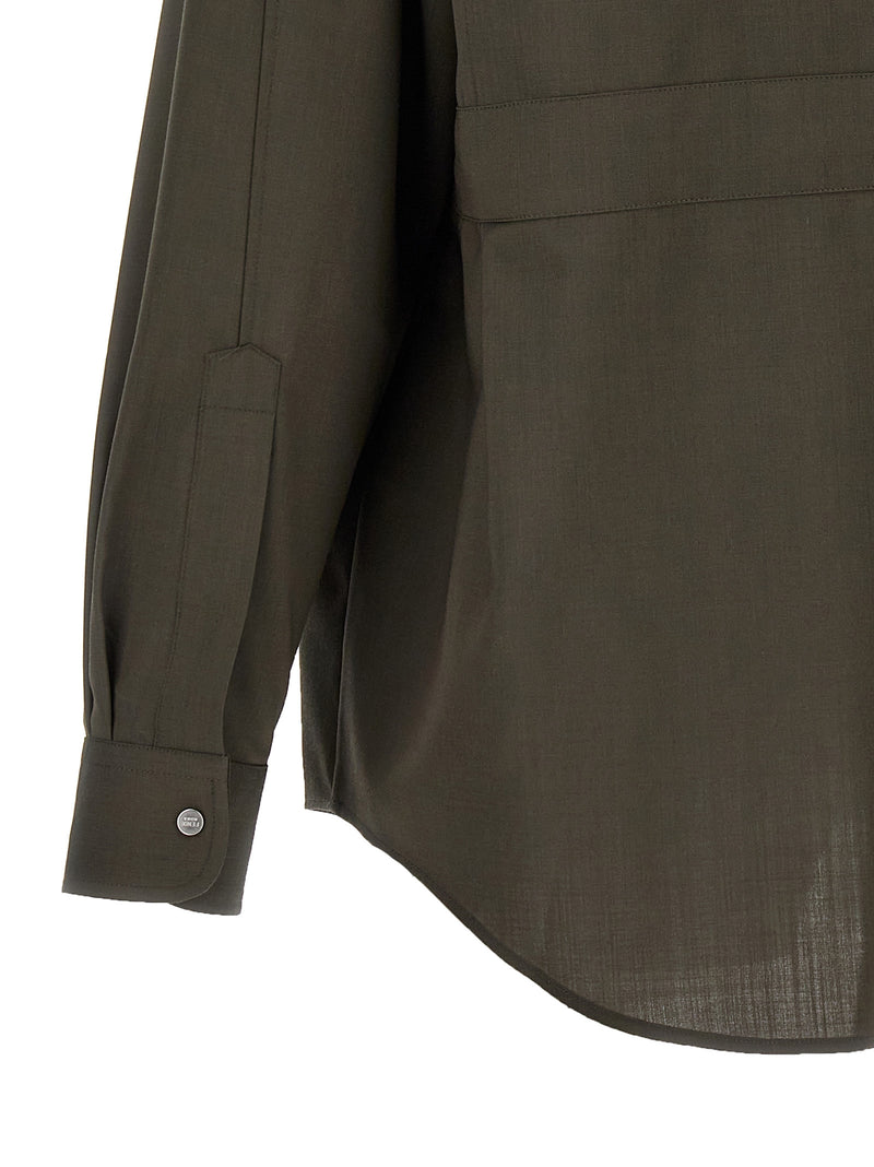 Fendi Bicolor Wool Blouse - Green