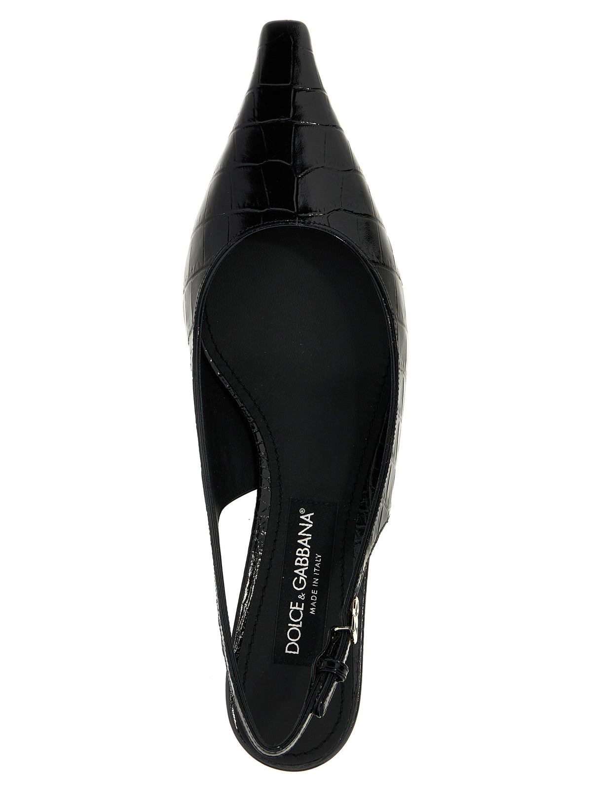 Dolce & Gabbana Black Calfskin Mid Heel Pumps - Mun
