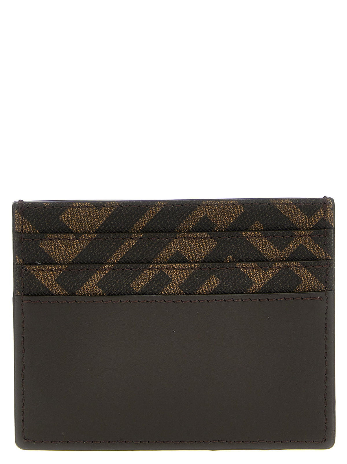 Fendi Brown Calf Leather Bos Taurus Cardholder