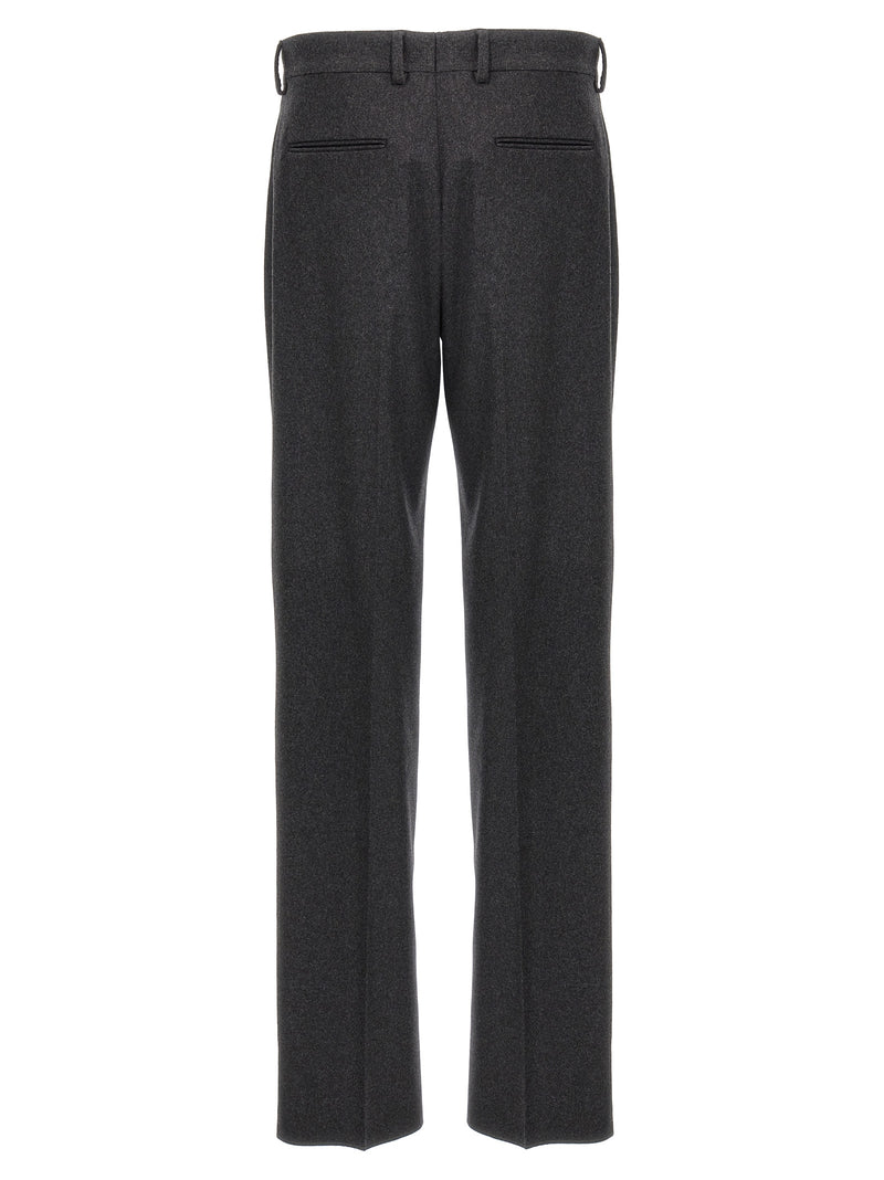 Fendi Gray Cashmere Casual Pants for Men