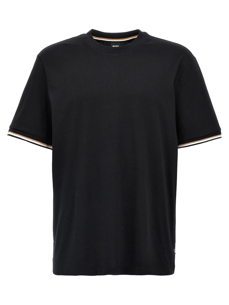T-shirt en coton noir Hugo Boss