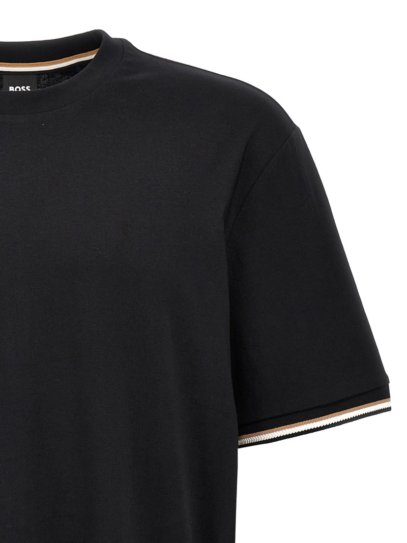 T-shirt en coton noir Hugo Boss