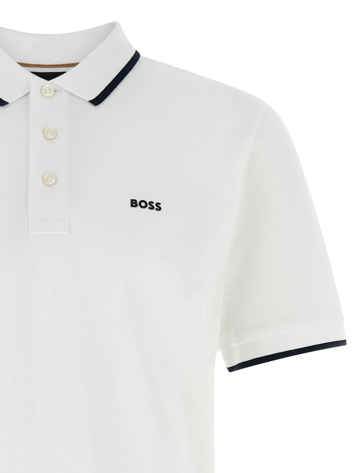 Polo en coton blanc Hugo Boss