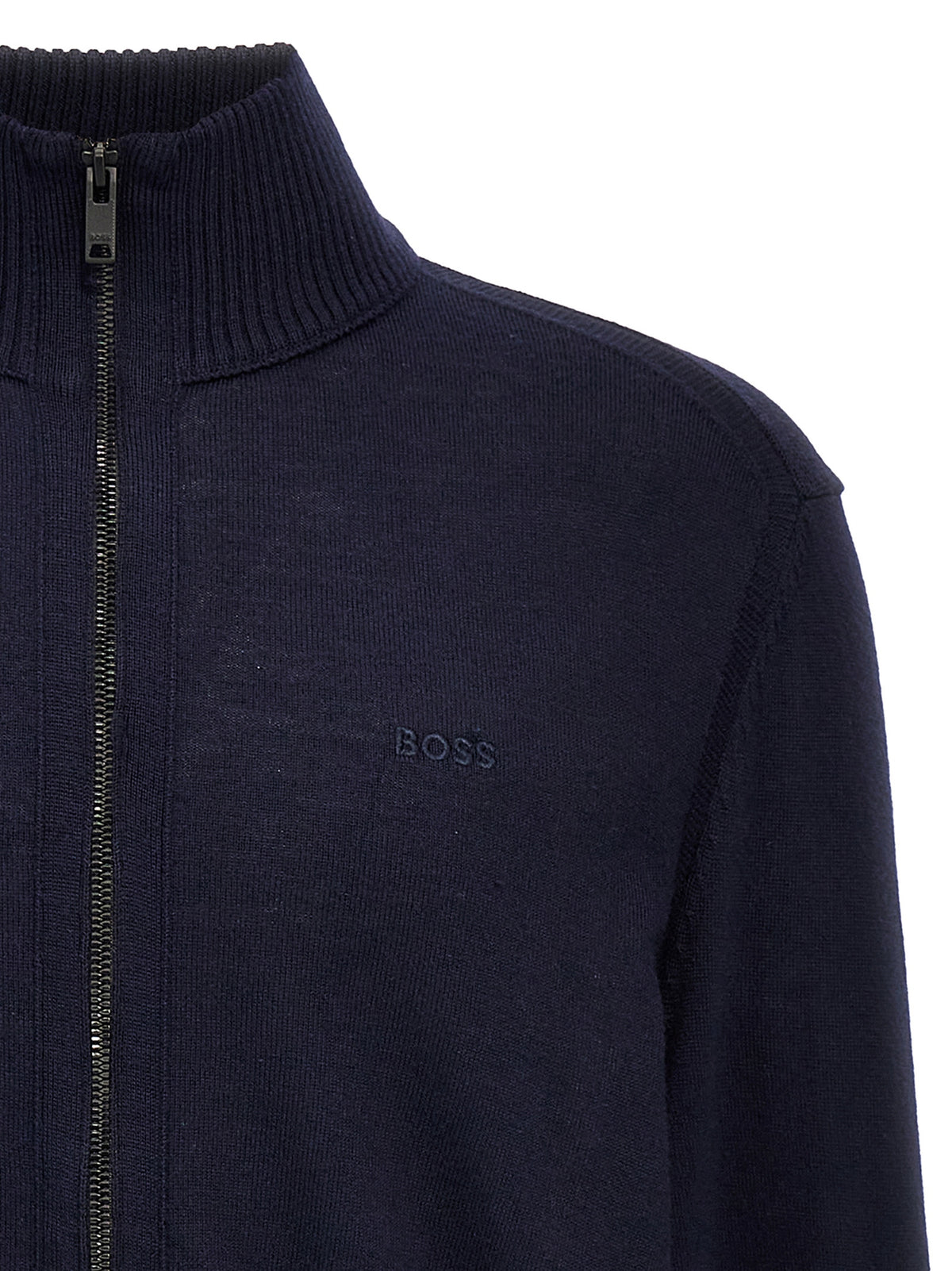 Hugo Boss Balonso-L Blue Wool Cardigan for Men