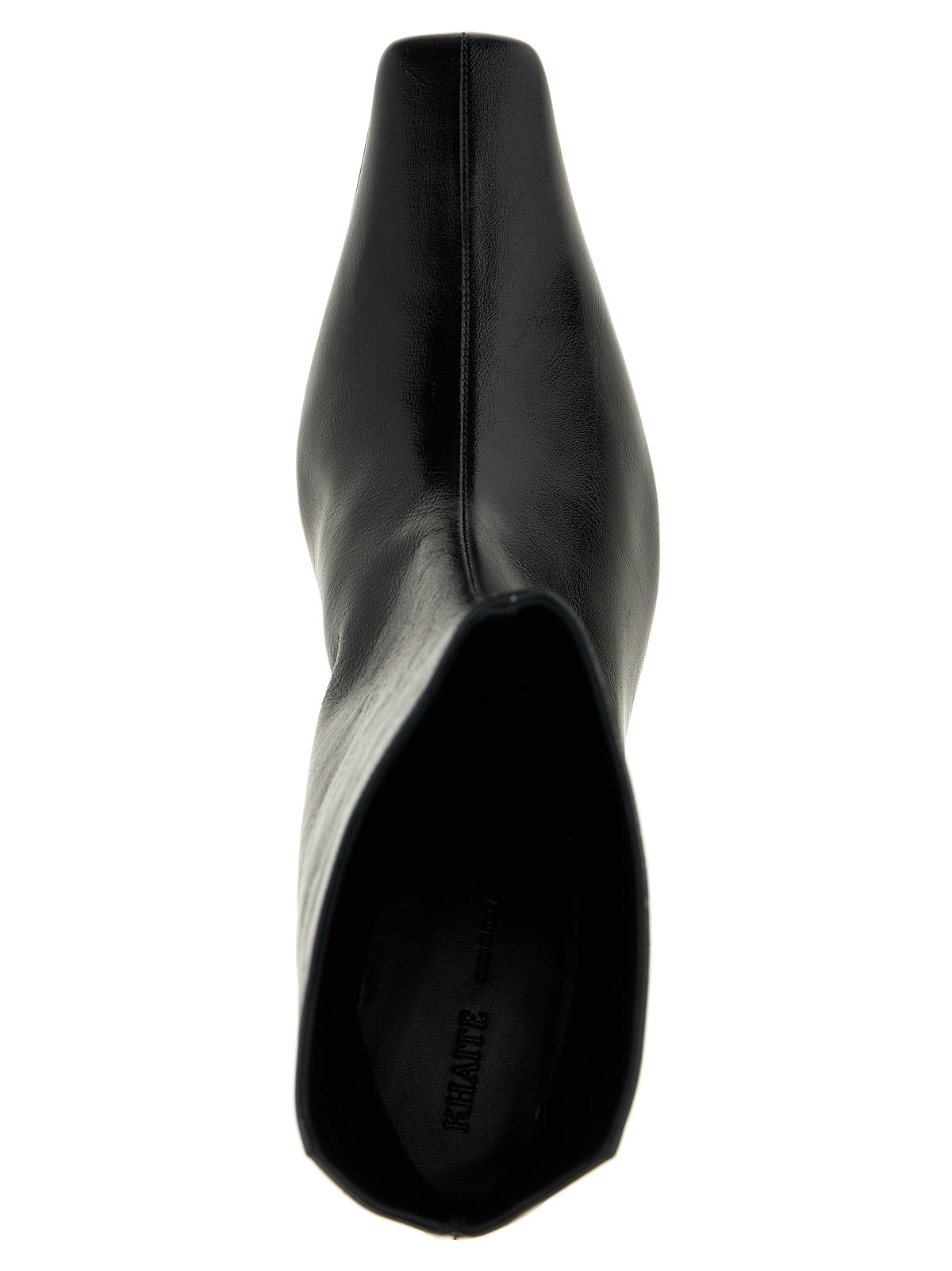 Khaite Ona Black Calfskin Ankle Boots