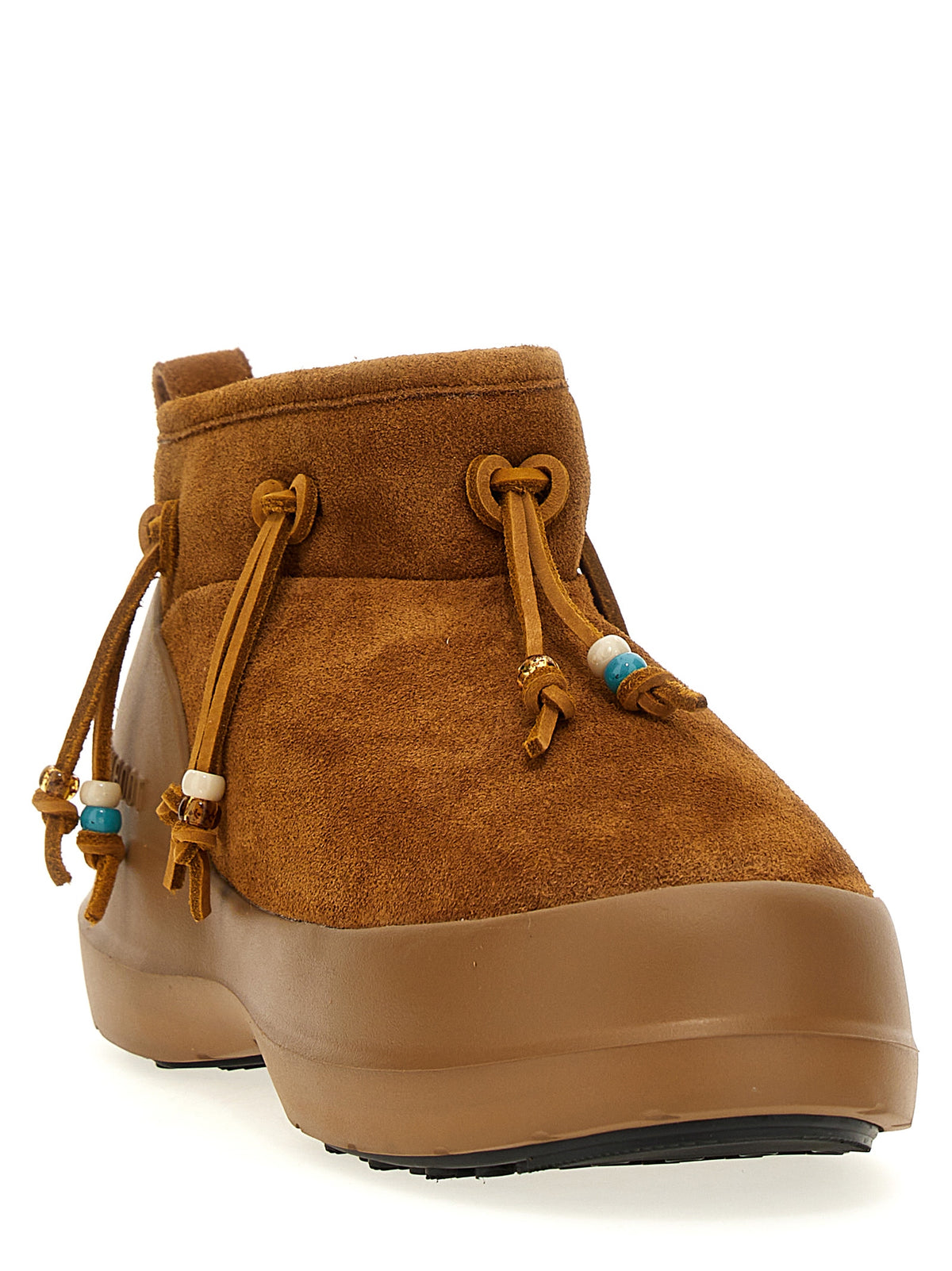 Moon Boot Brown Suede Leather Flat Boots