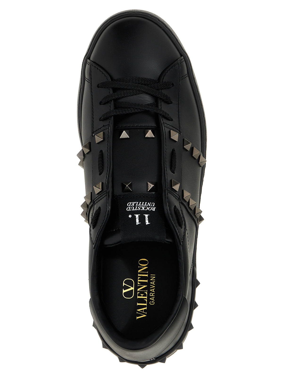 Baskets basses Valentino Garavani en cuir de veau noir