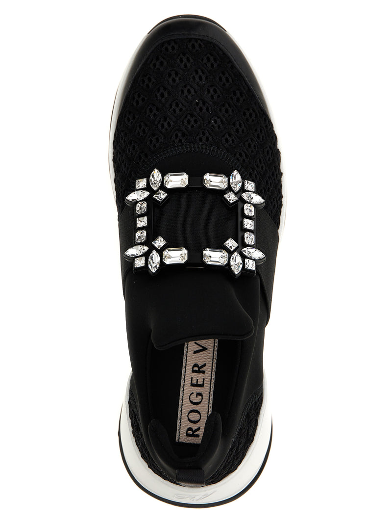 Roger Vivier Viv’ Run Sneakers en Polyester Noir