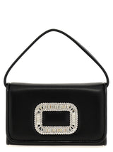 Roger Vivier Pilgrim Micro Black Lamb Leather Handbag