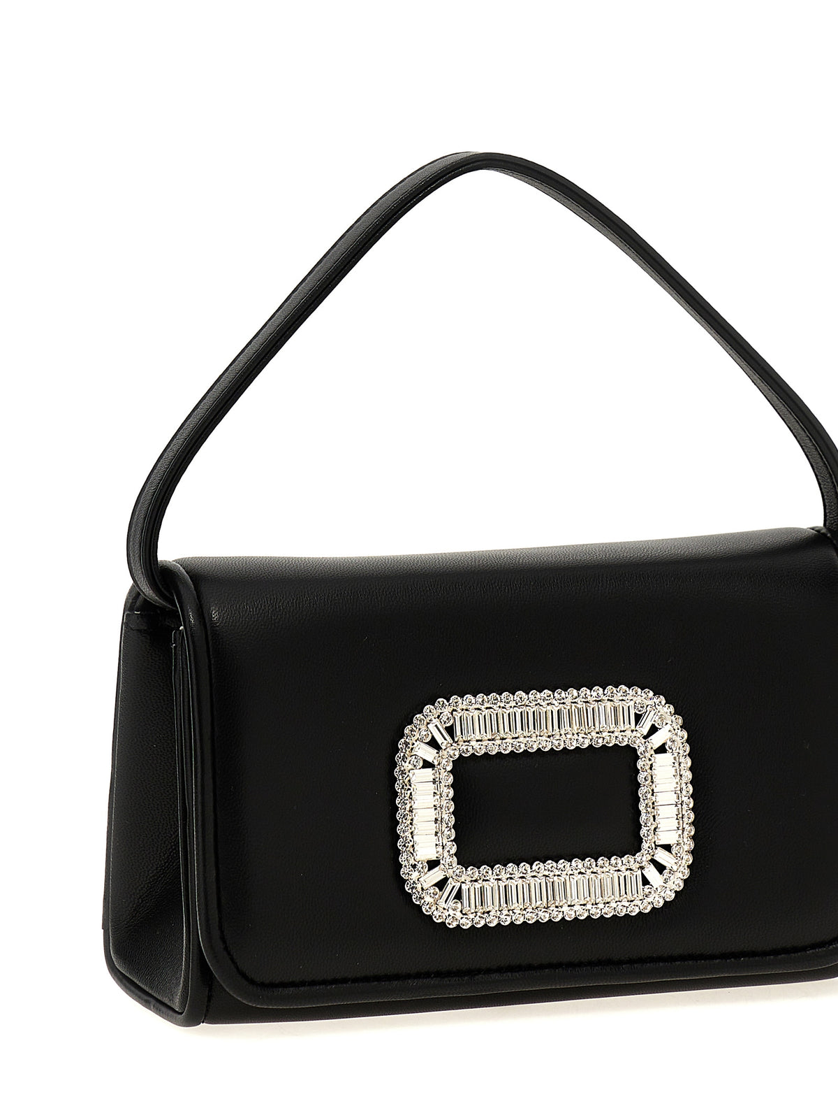 Roger Vivier Pilgrim Micro Black Lamb Leather Handbag