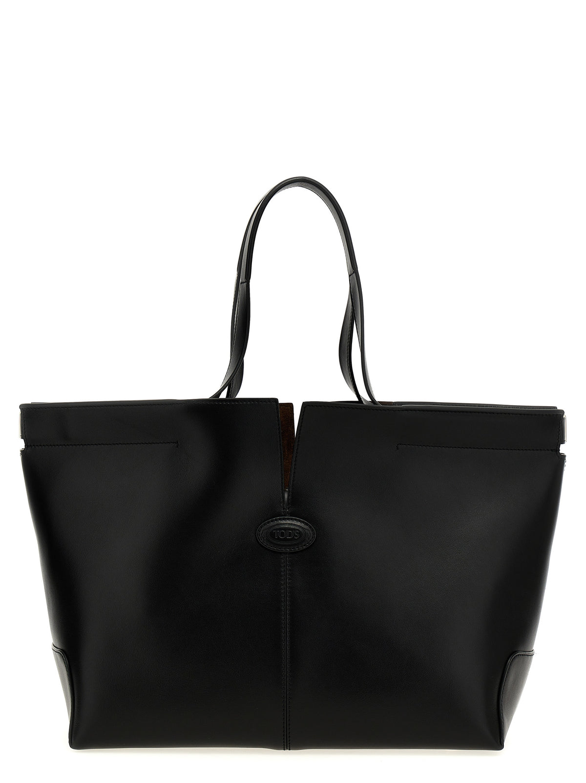Tod's Black Calfskin Di Bag Folio Tote