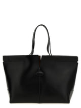 Tod's Black Calfskin Di Bag Folio Tote