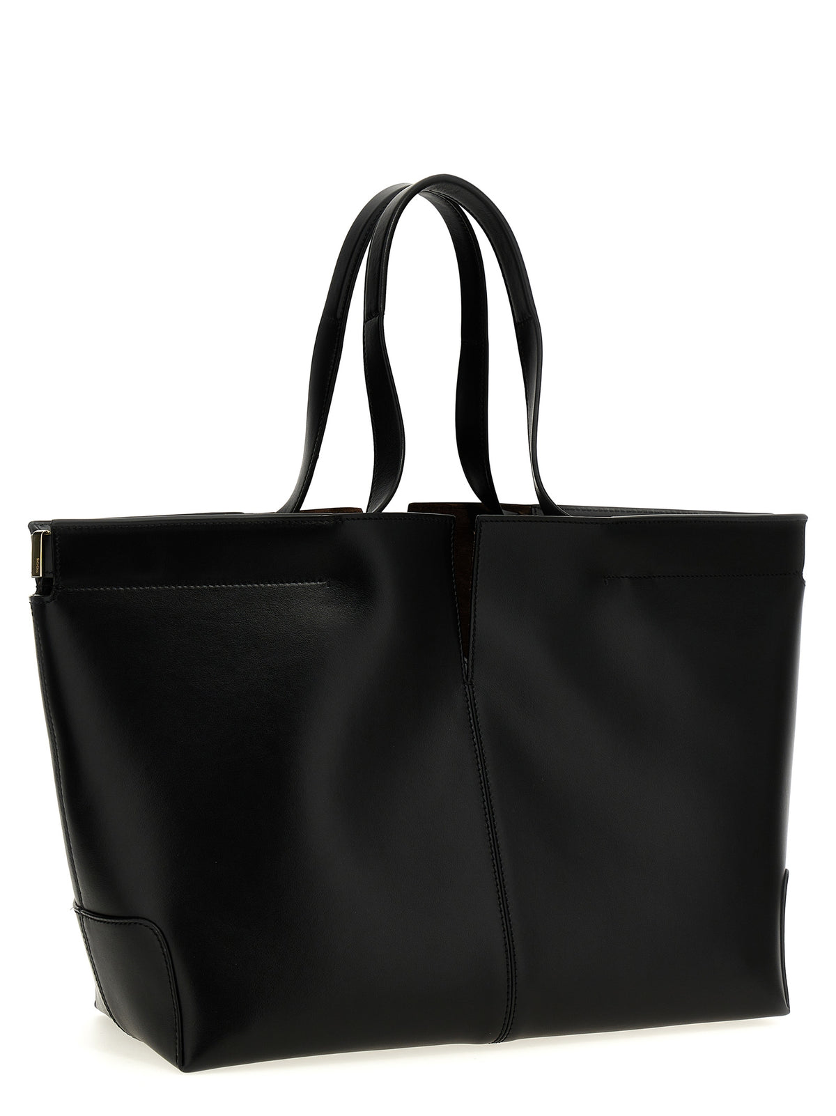 Tod's Black Calfskin Di Bag Folio Tote