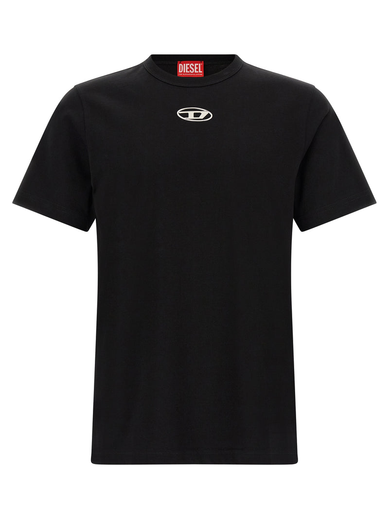 Diesel T-Adjust-Od Black Cotton T-Shirt for Men