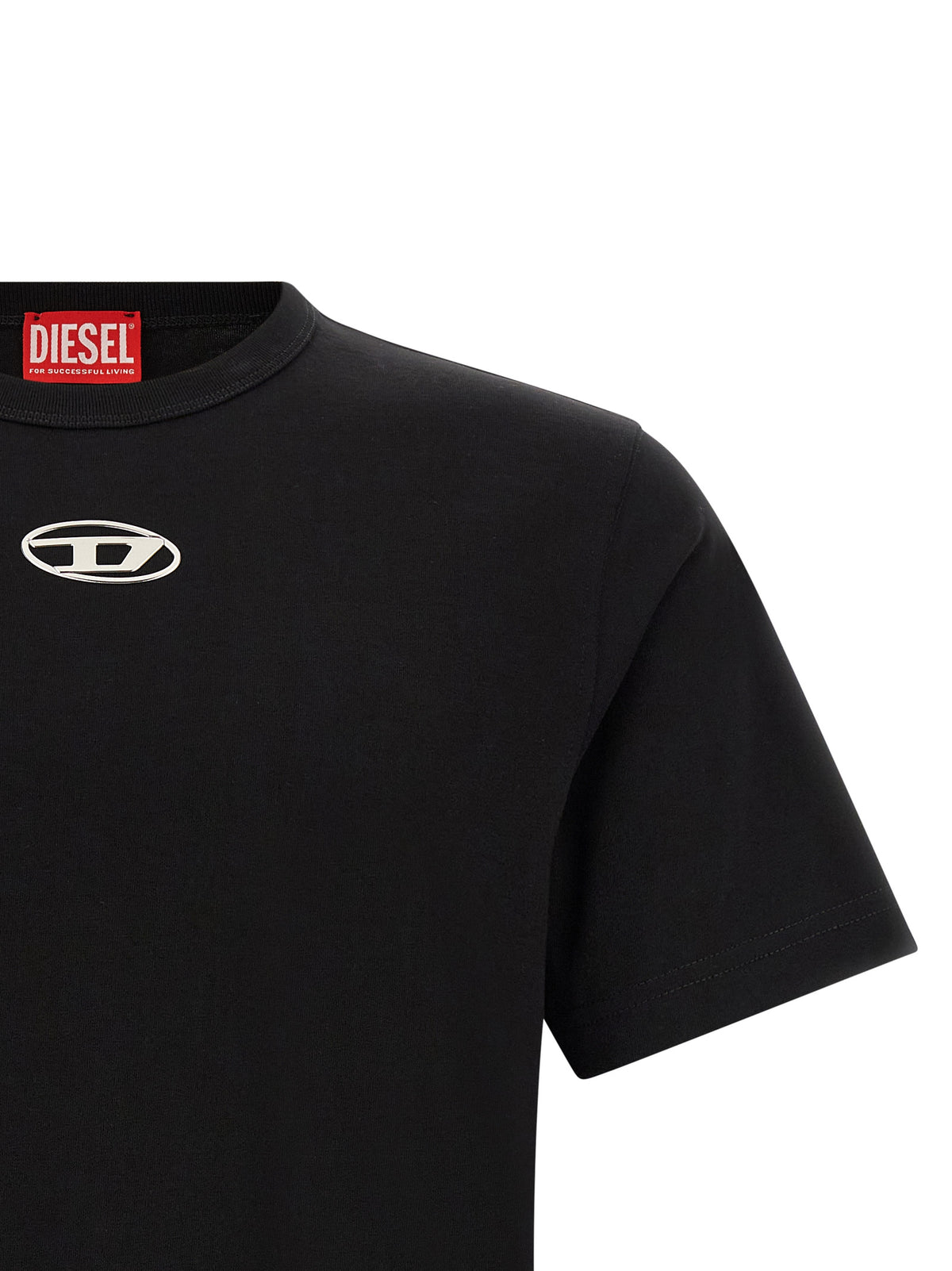 Diesel Black Cotton T-Adjust-Od T-Shirt for Men