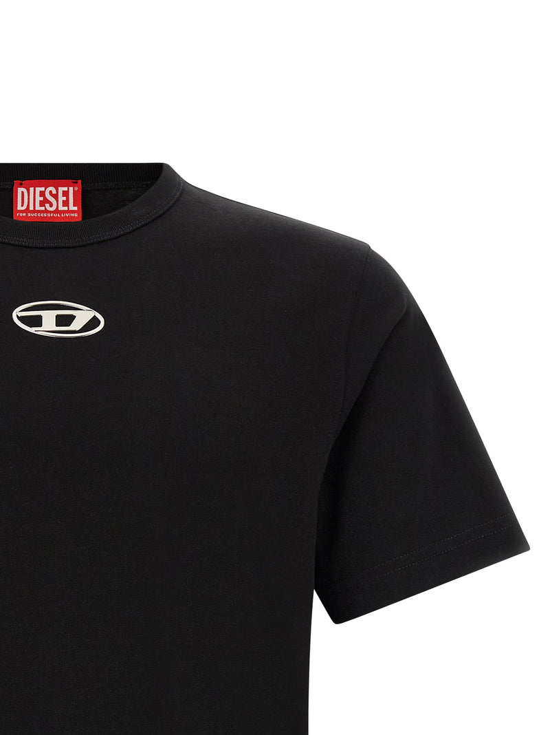 Diesel T-Adjust-Od Black Cotton T-Shirt for Men