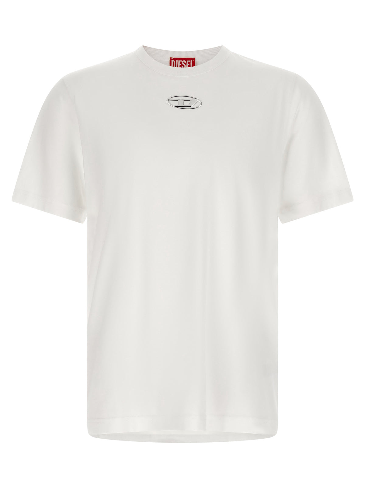 Diesel T-Adjust-Od White Cotton T-Shirt for Men