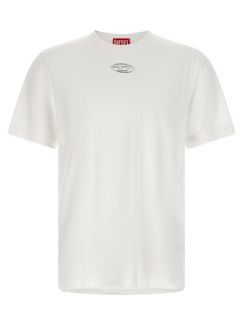 Diesel T-Adjust-Od White Cotton T-Shirt for Men