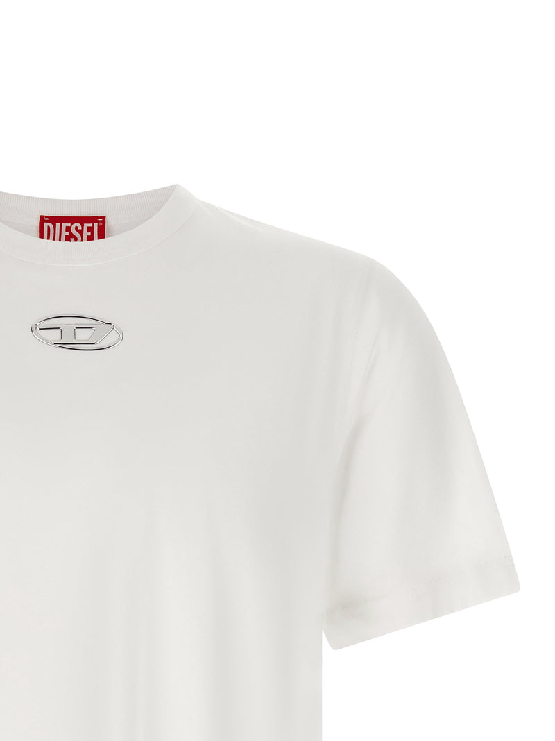 Diesel T-Adjust-Od White Cotton T-Shirt for Men