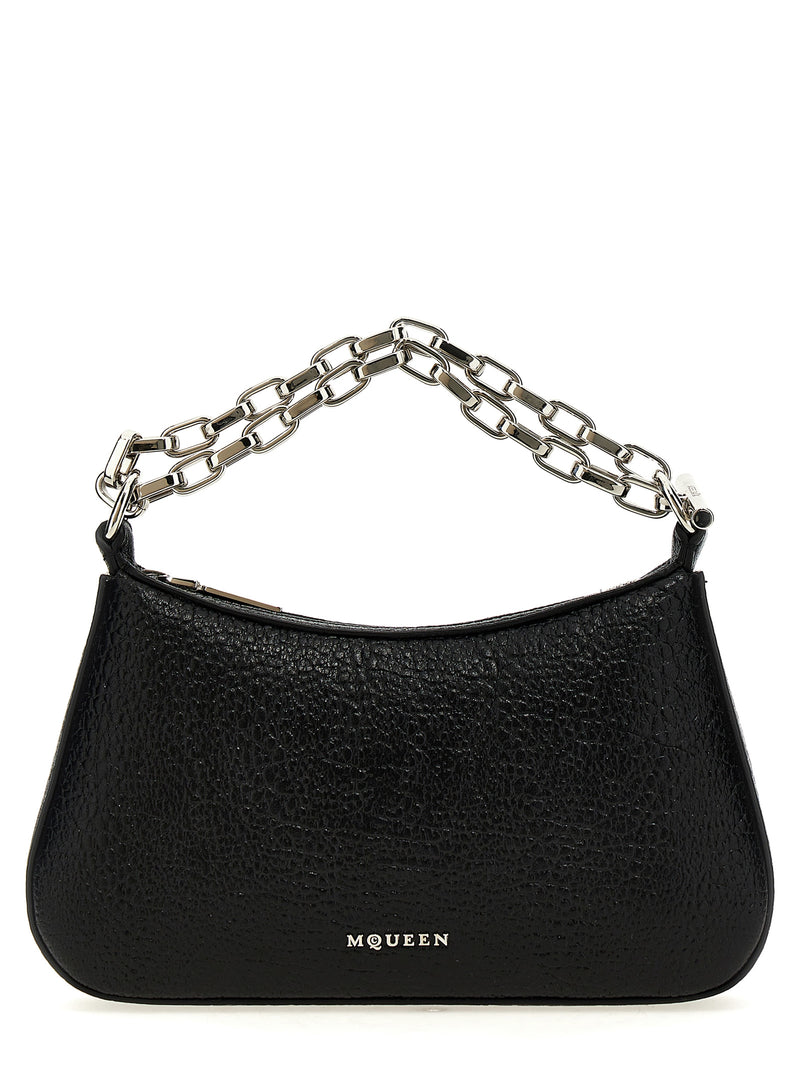 Alexander McQueen T-Bar Mini Black Lamb Leather Handbag