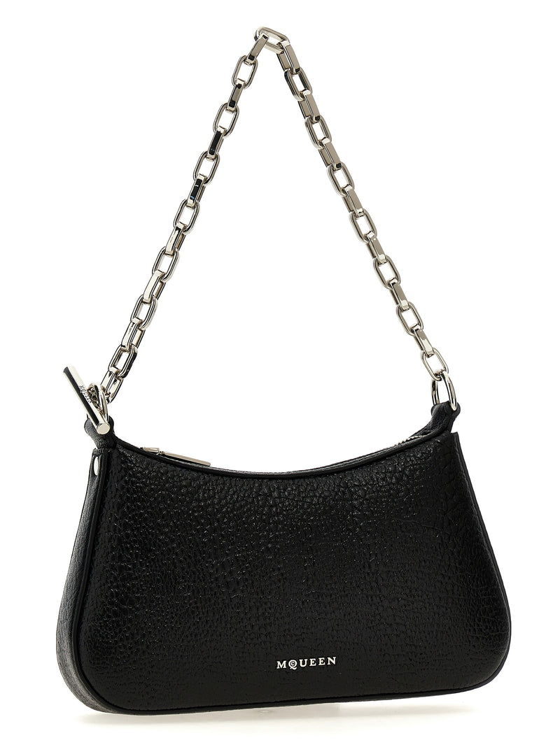 Alexander McQueen T-Bar Mini Black Lamb Leather Handbag