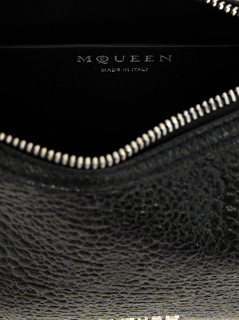 Alexander McQueen T-Bar Mini Black Lamb Leather Handbag