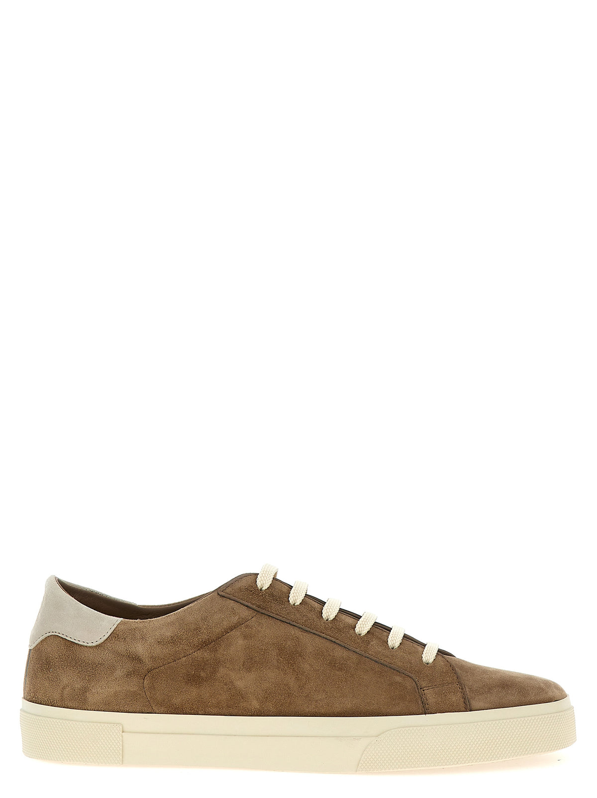 Baskets basses Brunello Cucinelli en cuir de veau beige