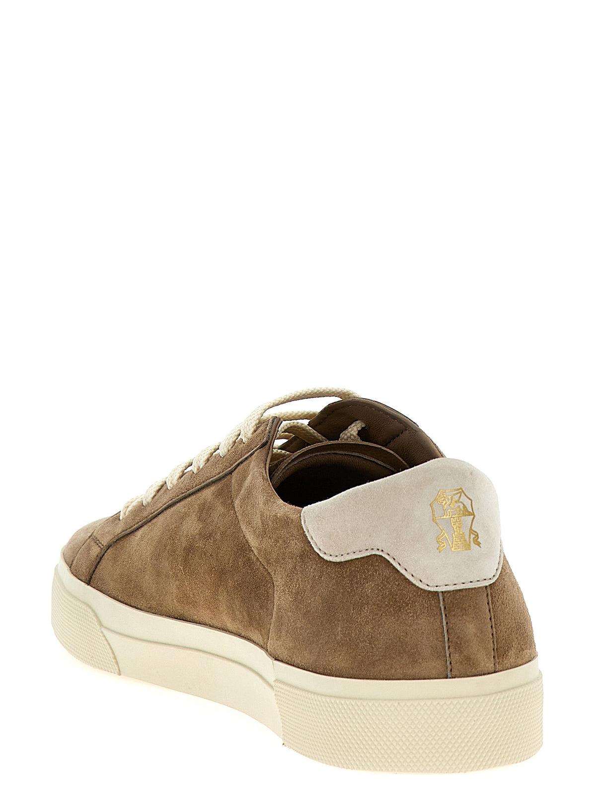 Baskets basses Brunello Cucinelli en cuir de veau beige