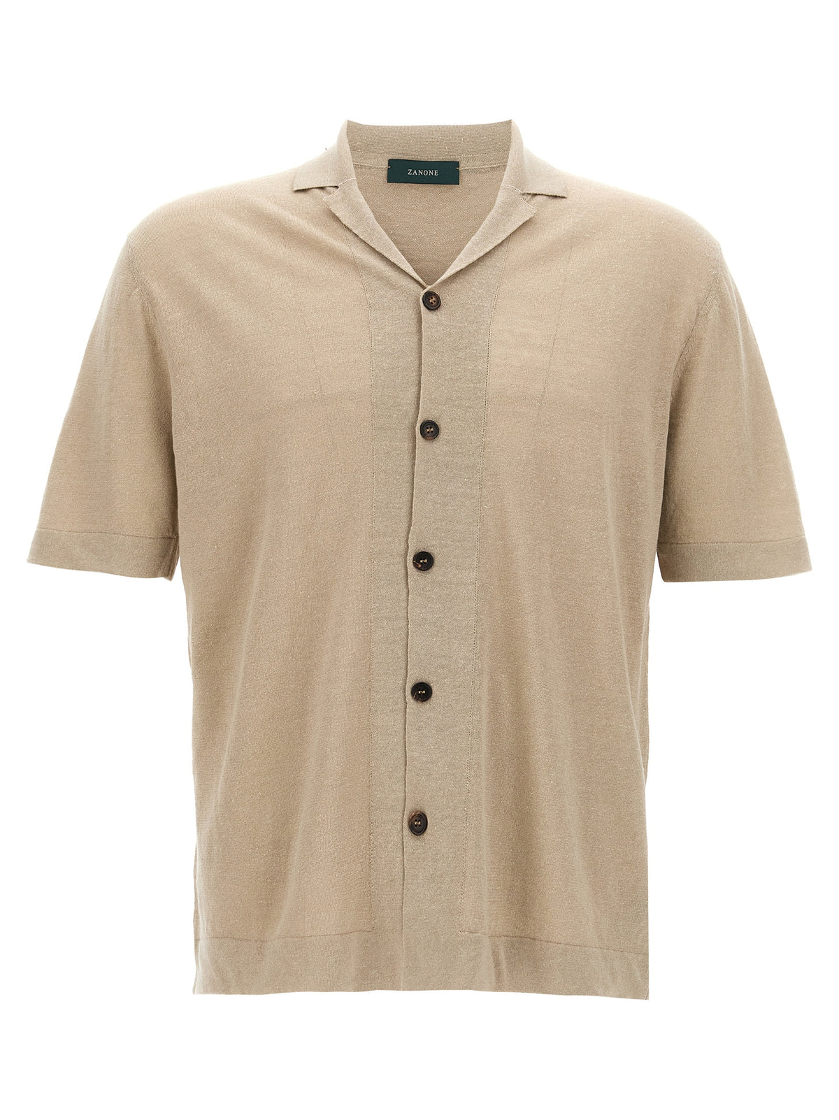 Blouse en lin beige ZANONE